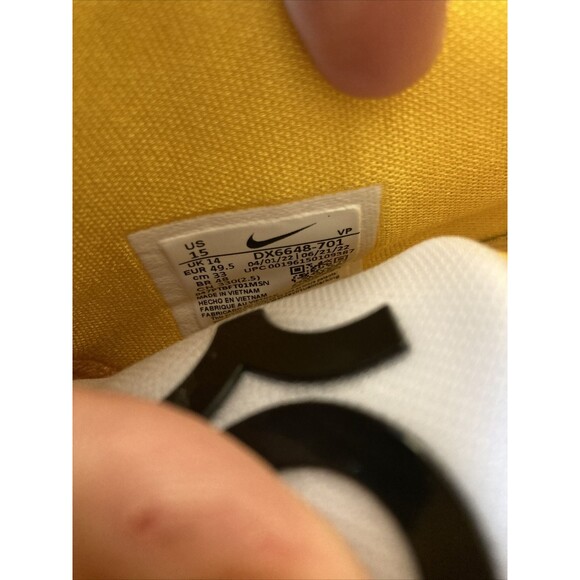 Nike KD15 TB Promo 'University Gold' Black Yellow DX6648-701 Men's Size 15 New - Picture 7 of 7